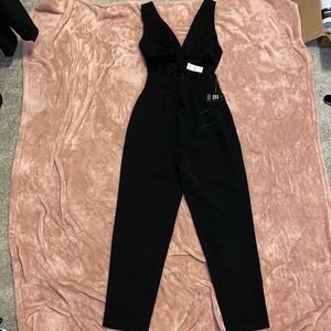 EXPRESS BLACK ROMPER WITH CUT OUTS